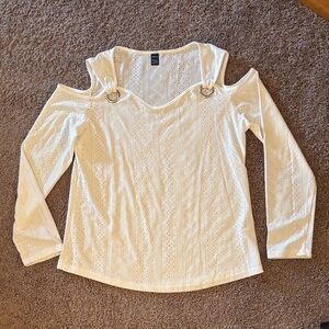 Chic White Cold Shoulder Blouse